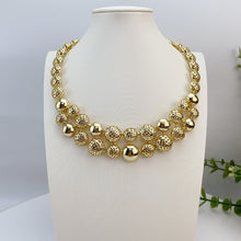 Load image into Gallery viewer, Gold Beaded Statement Jewelry Set
