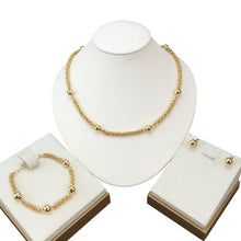 Load image into Gallery viewer, Gold Beaded Chain Jewelry Set