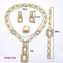 Load image into Gallery viewer, Classic Italy 18k Gold Plated Jewelry Set