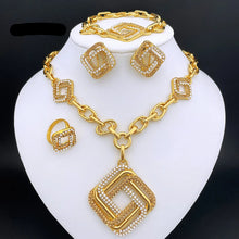 Load image into Gallery viewer, Luxurious Dubai 18K Gold Plated Jewelry Set
