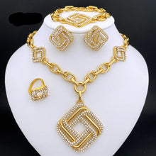 Load image into Gallery viewer, Luxurious Dubai 18K Gold Plated Jewelry Set