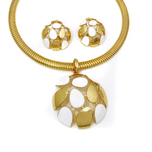 Load image into Gallery viewer, 18k Gold Plated Choker Earrings And Necklace Set