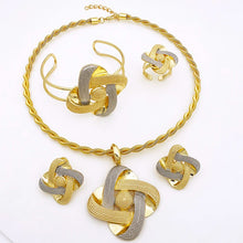 Load image into Gallery viewer, Two-Tone Luxury Design 18K Gold Plated Jewelry Set