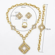 Load image into Gallery viewer, Luxurious Dubai 18K Gold Plated Jewelry Set