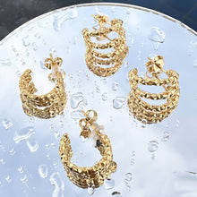 Load image into Gallery viewer, 18K gold plated Stainless steel "Steezy" earrings