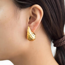 Load image into Gallery viewer, 18K gold plated Stainless steel "Teardrops" earrings