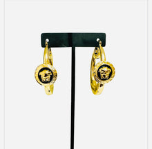 Load image into Gallery viewer, Medusa Gold Hoop Earrings