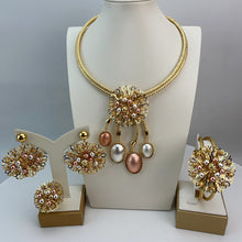 Load image into Gallery viewer, 24k Italian Gold Plated Brazilian Zirchonian Set
