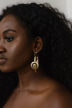 Load image into Gallery viewer, Medusa Gold Hoop Earrings
