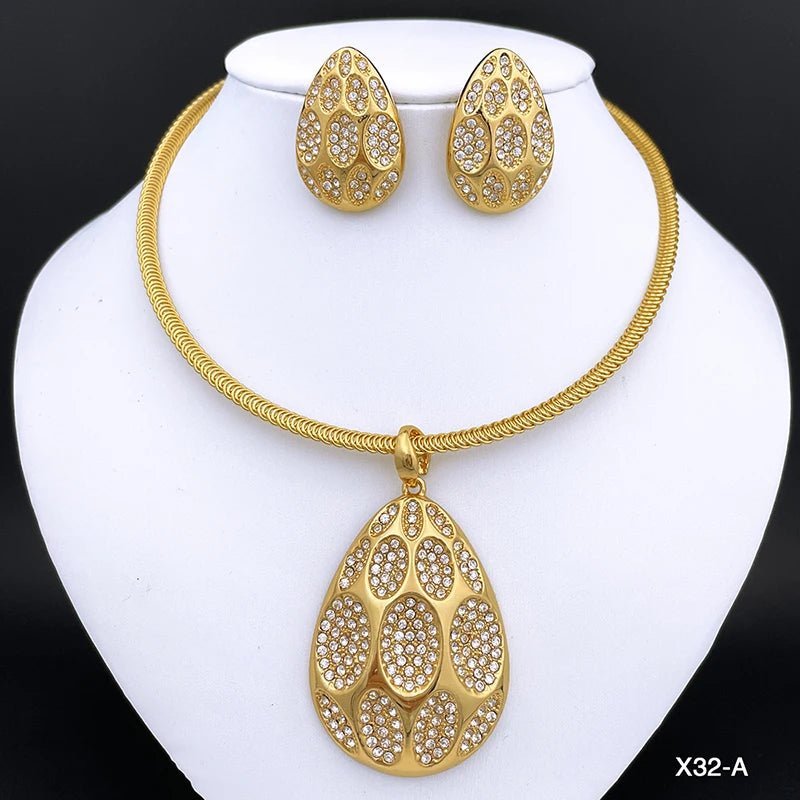 Wow Dubai 18K Gold Plated Fashion Jewelry set