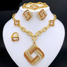 Load image into Gallery viewer, Luxurious Dubai 18K Gold Plated Jewelry Set
