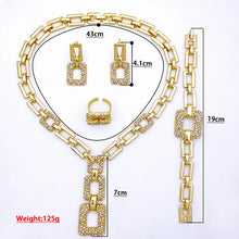 Load image into Gallery viewer, Classic Italy 18k Gold Plated Jewelry Set
