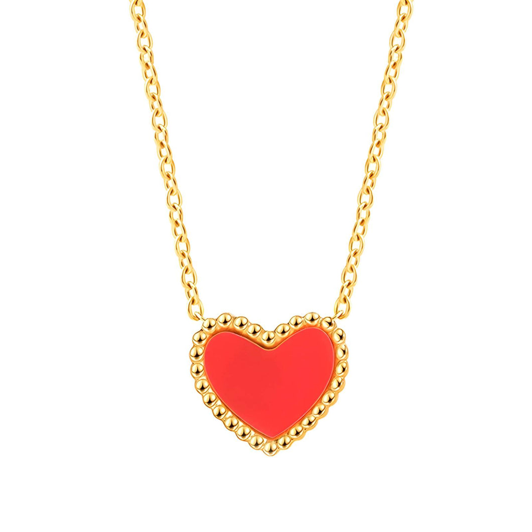 18K gold plated Stainless steel ''Heart'' necklace