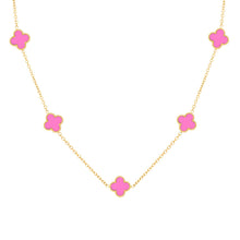 Load image into Gallery viewer, 18K gold plated Stainless steel Multiple &quot;Four-leaf clover&quot; necklace
